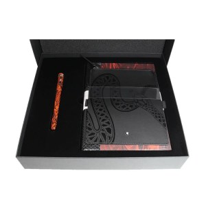 Montblanc Heritage Rouge Et Noir Mermer Kalem ve Defter Seti 124033